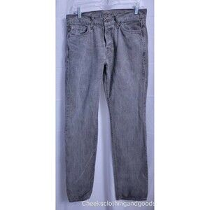 7FAM Standard Fit Button Fly Greyish Brown Jeans Men's 31x34  7 For All Mankind